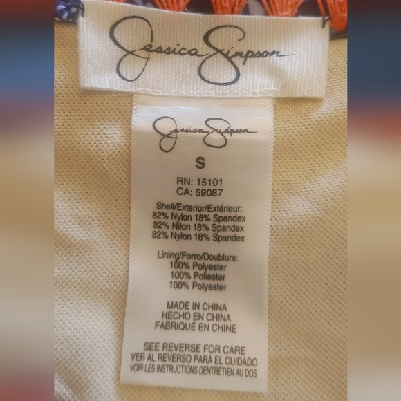 BOHO Style Blue and White Floral Bikini Set - Picture 7 of 8